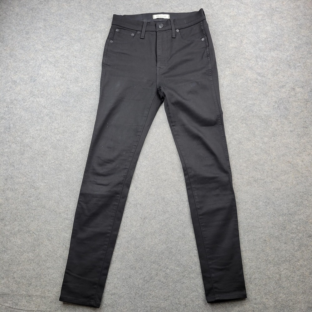 Madewell Jeans Womens 26 Black 10" High Riser Skinny Skinny Stretch‎ Denim Pants